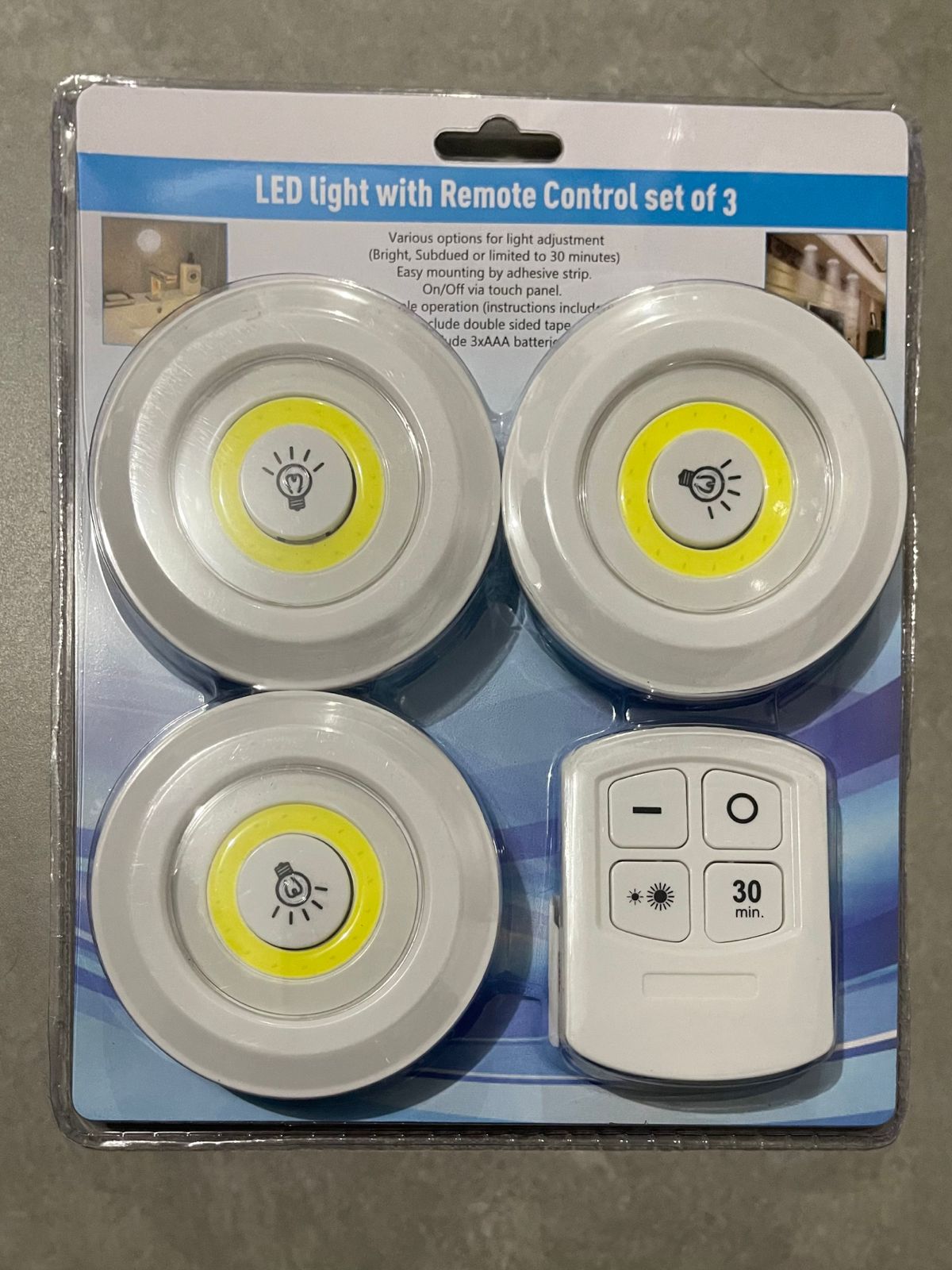  Set De Luces X 3 Led + Control 